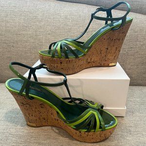 Louis Vuitton, Shoes, Louis Vuitton Fabric Maia Rope Wedge Sandals Size  38 Brand New In Box